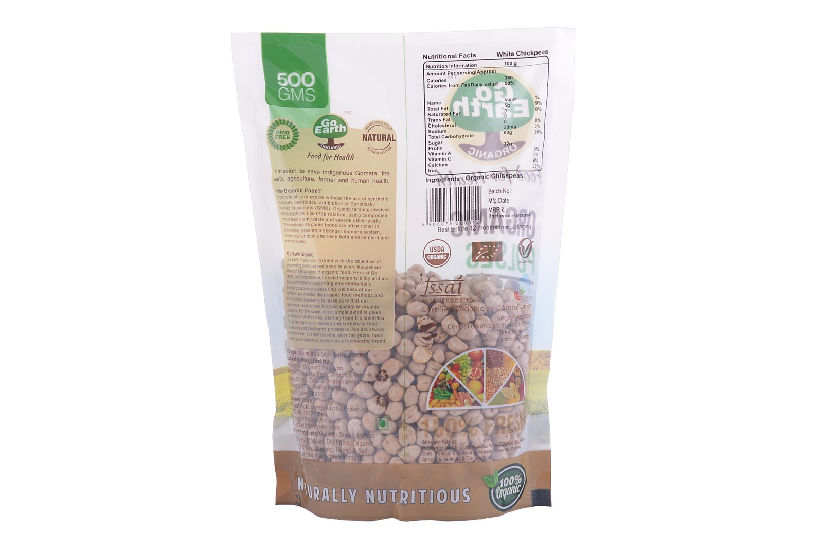 Organic Kabuli Channa / Chickpeas – Brown